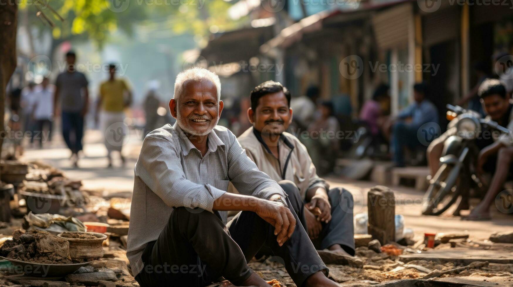 portret van onbekenden Indisch mensen Bij de straat bikaner, rajasthan, Indië. foto