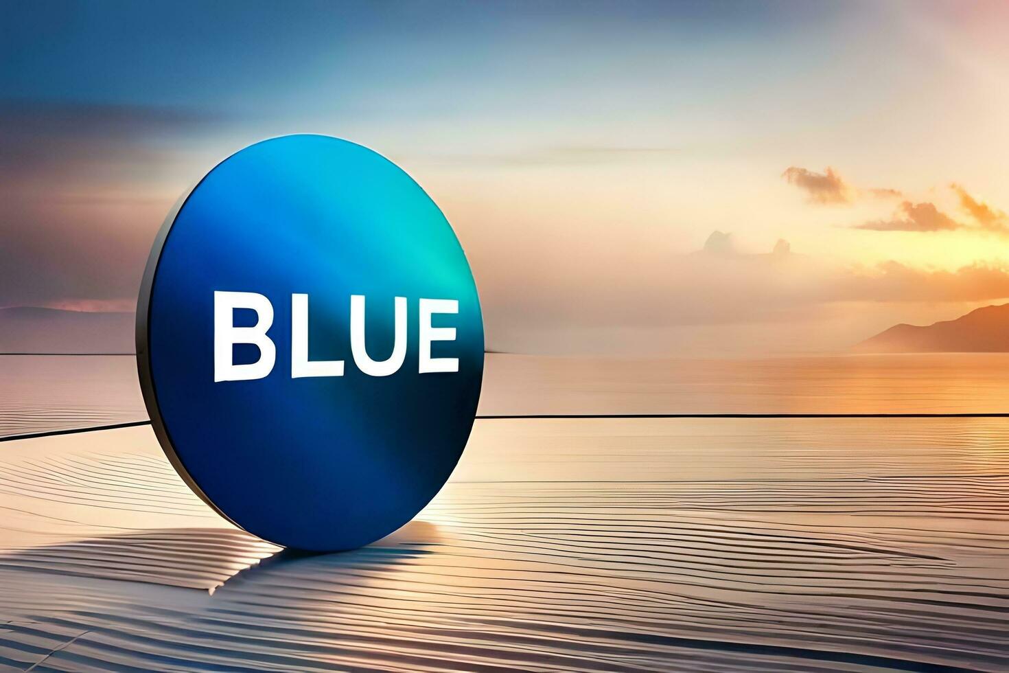 blauw logo Aan een blauw achtergrond. ai-gegenereerd foto