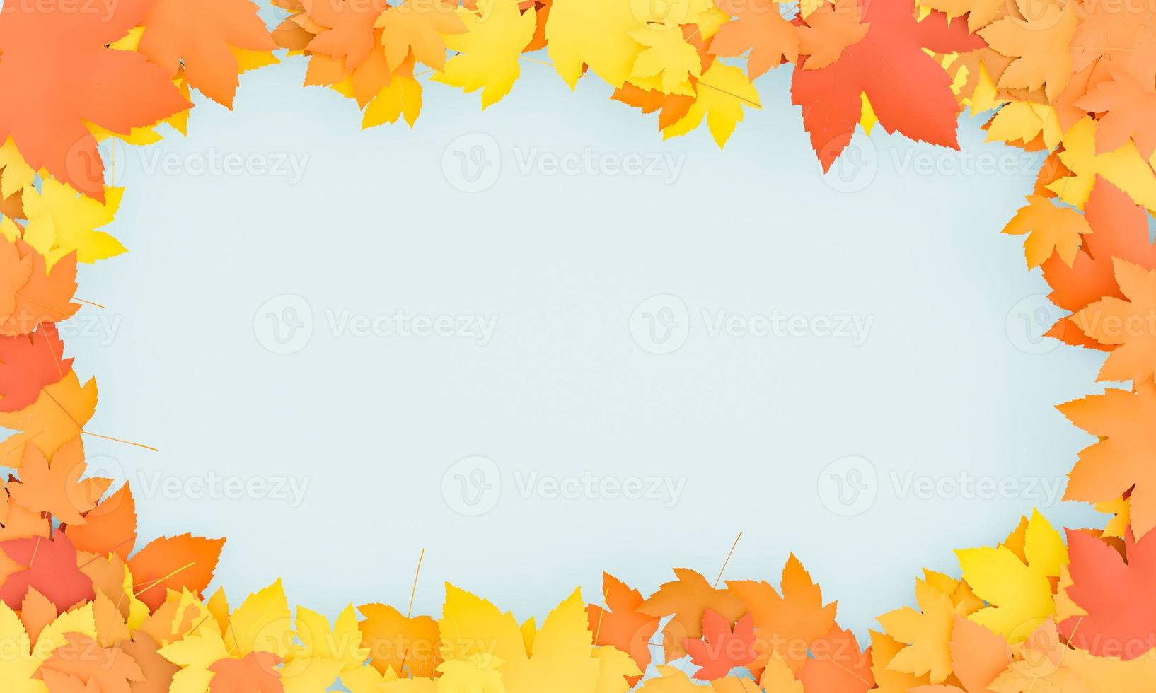 herfst achtergrond met esdoorn bladeren foto