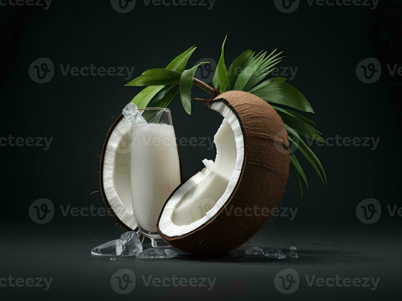 ai generatief kokosnoot drinken foto