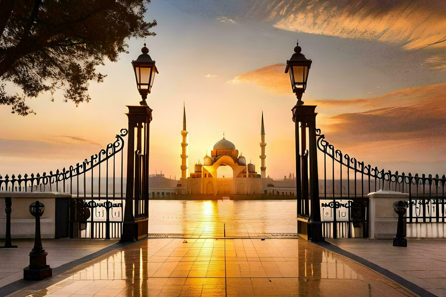 de blauw moskee in Istanbul, kalkoen. ai-gegenereerd foto