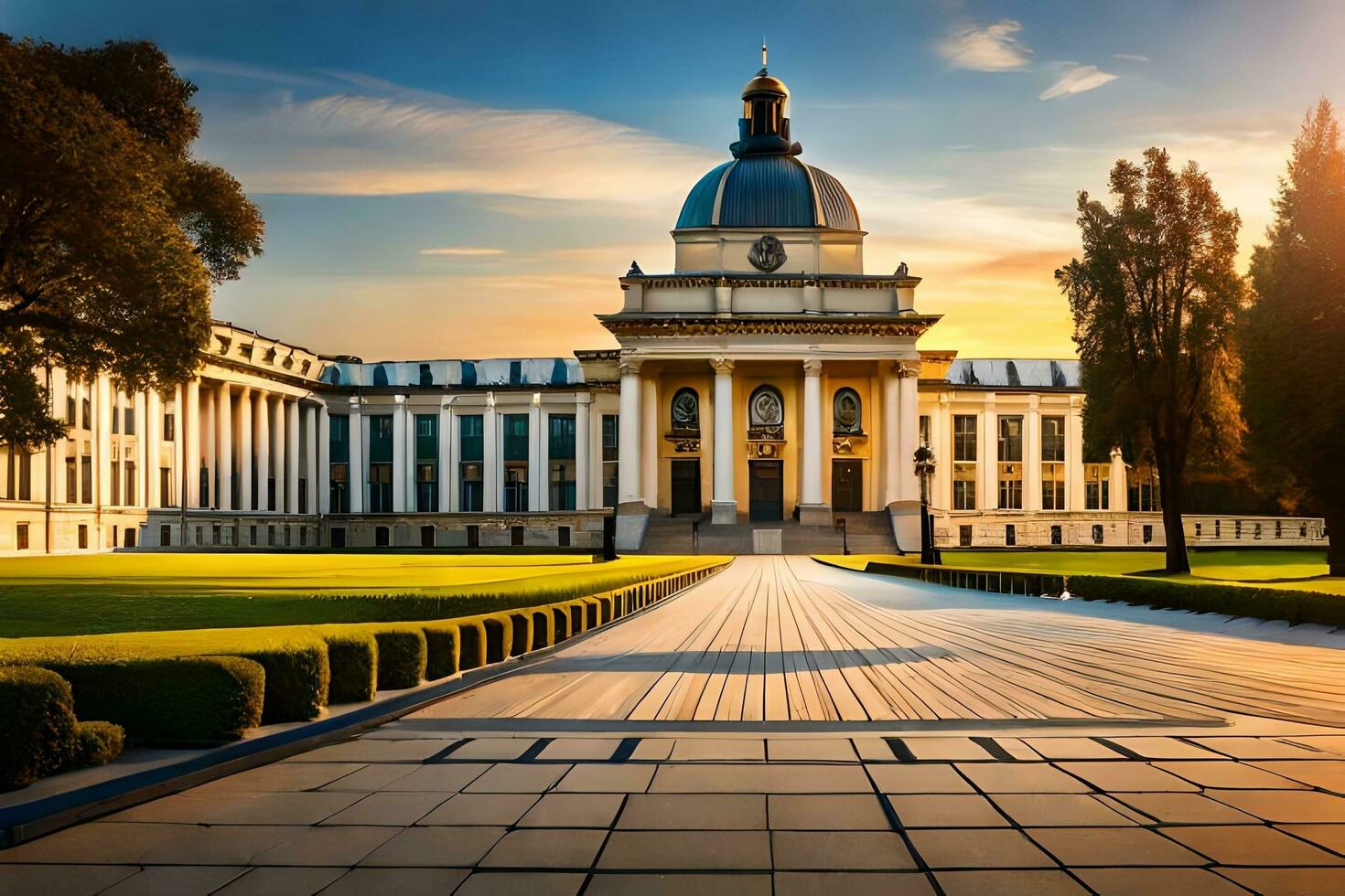 de Universiteit van Wrocaw, Polen. ai-gegenereerd foto