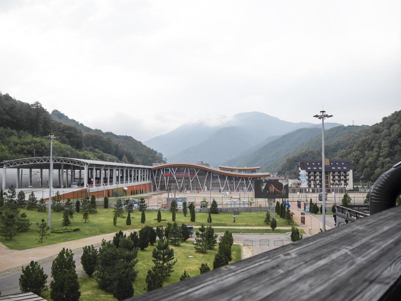 treinstation van roza khutor, sochi, rusland, 2019 foto