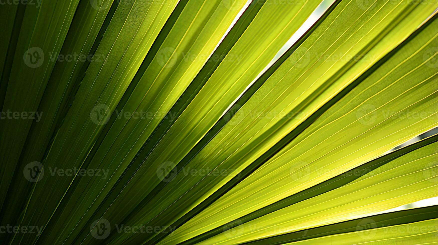 palm blad detailopname achtergrond en structuur ai generatief foto
