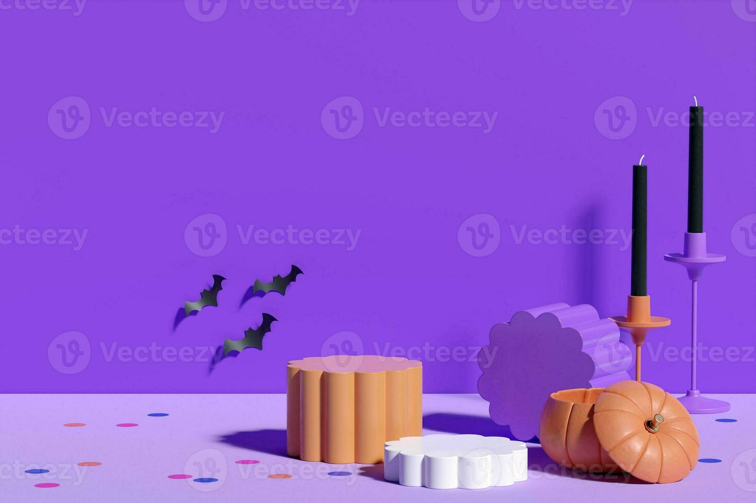 halloween Product Scherm achtergrond. 3d weergave. foto