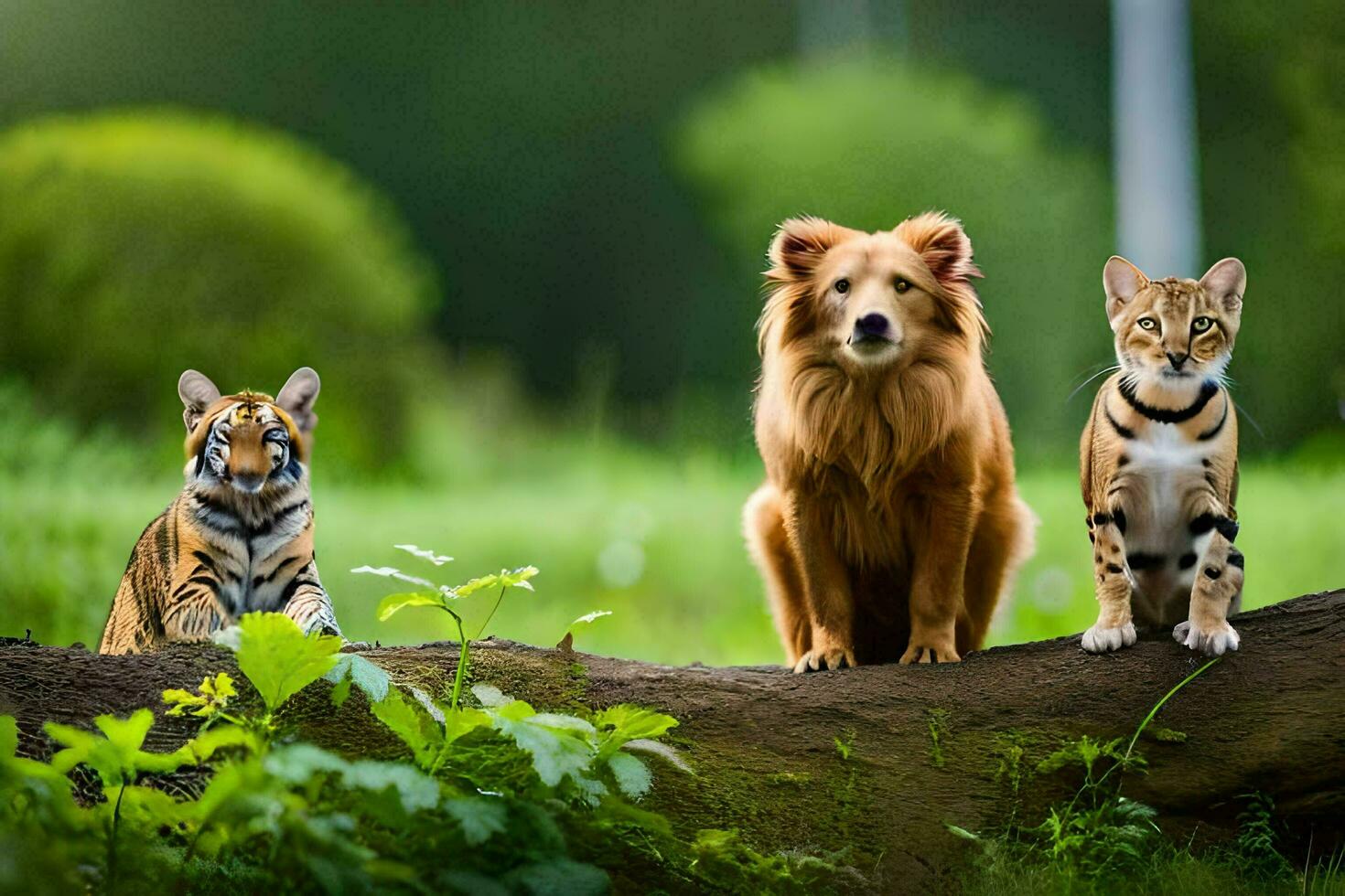 foto behang dieren, de Woud, de dieren, de dieren, de dieren, de dieren,. ai-gegenereerd