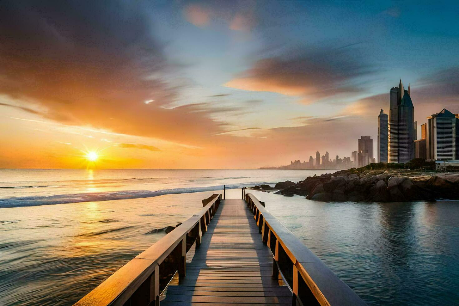 de gouden kust van goud kust, Australië. ai-gegenereerd foto