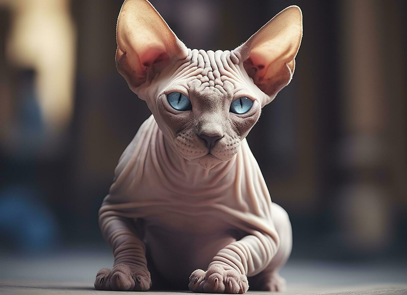 mooi foto sphynx kat concept, hedendaags natuurlijk en humeur sociaal achtergrond. generatief ai