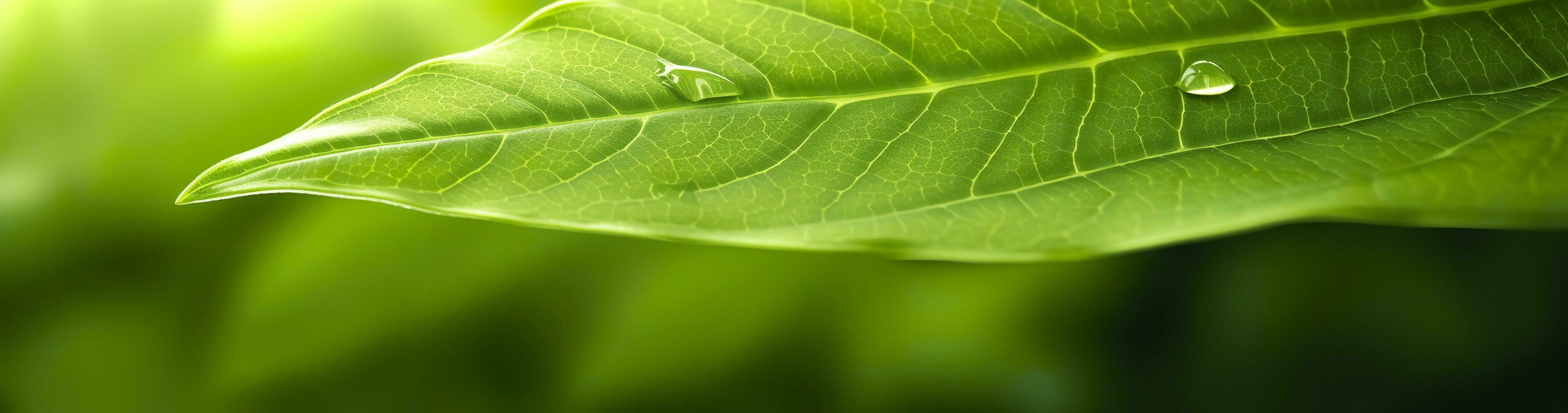 groen blad natuur achtergrond. ai gegenereerd foto