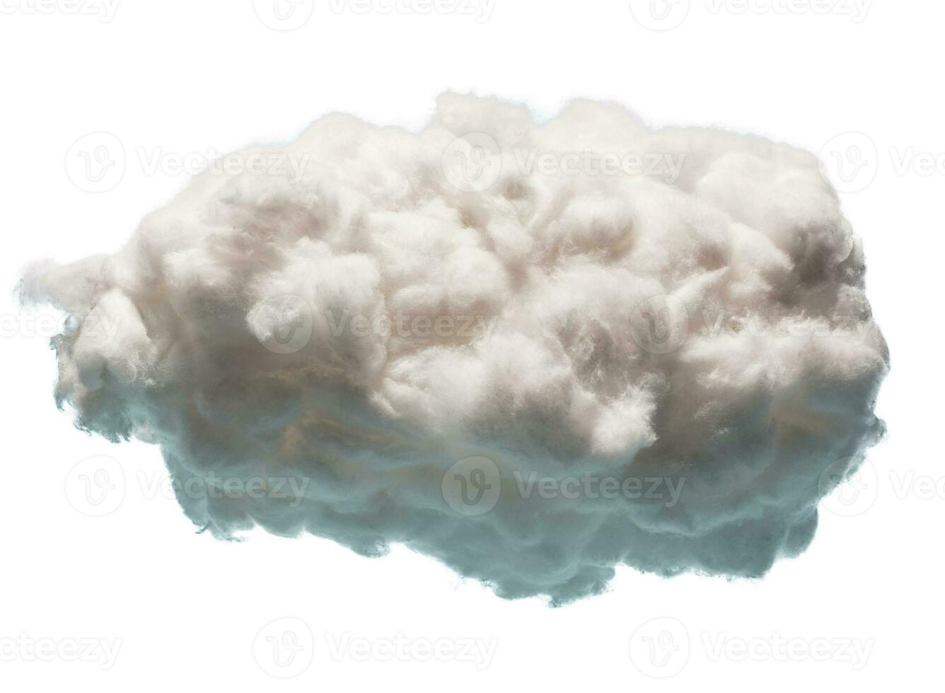 stormachtig regenachtig katoen wol wolk geïsoleerd Aan wit achtergrond foto