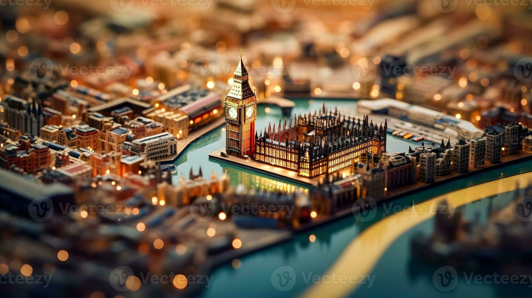 metropolis gechipt Londen Aan een moederbord generatief ai foto