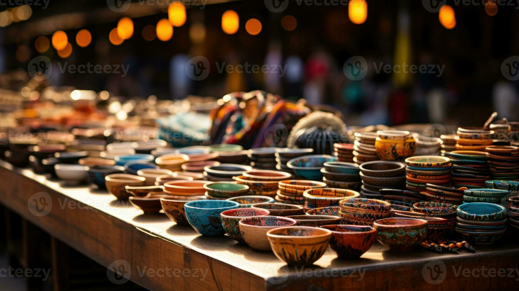 kleurrijk klei potten voor uitverkoop Bij een lokaal markt in san cristobal de las casa's, Mexico. foto