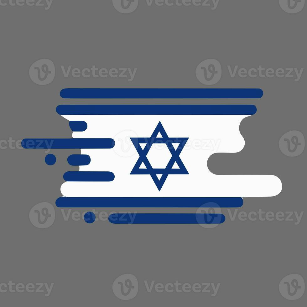 Israël vlag vector Aan wit geïsoleerd achtergrond foto