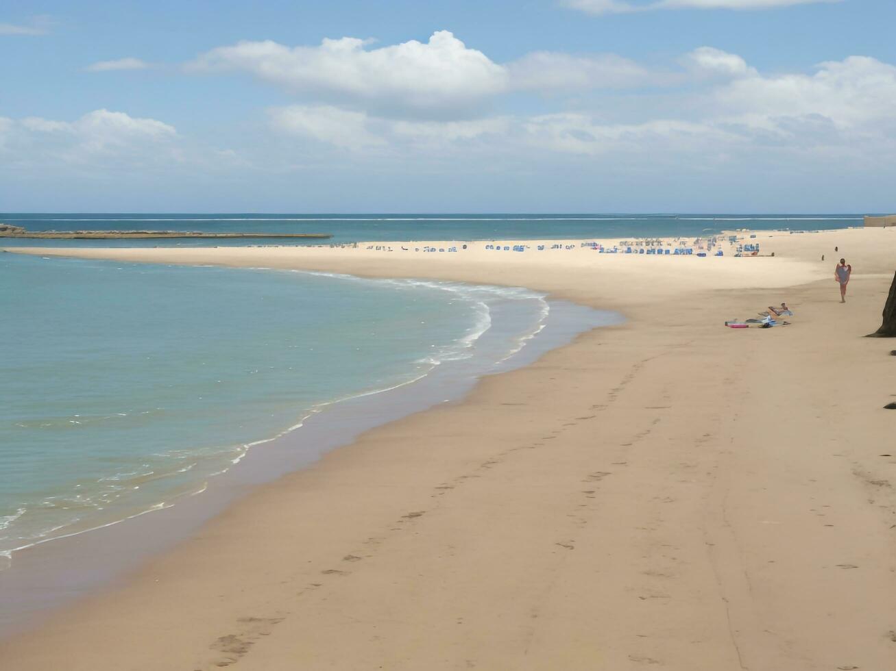 strand mooi dichtbij omhoog beeld ai gegenereerd foto