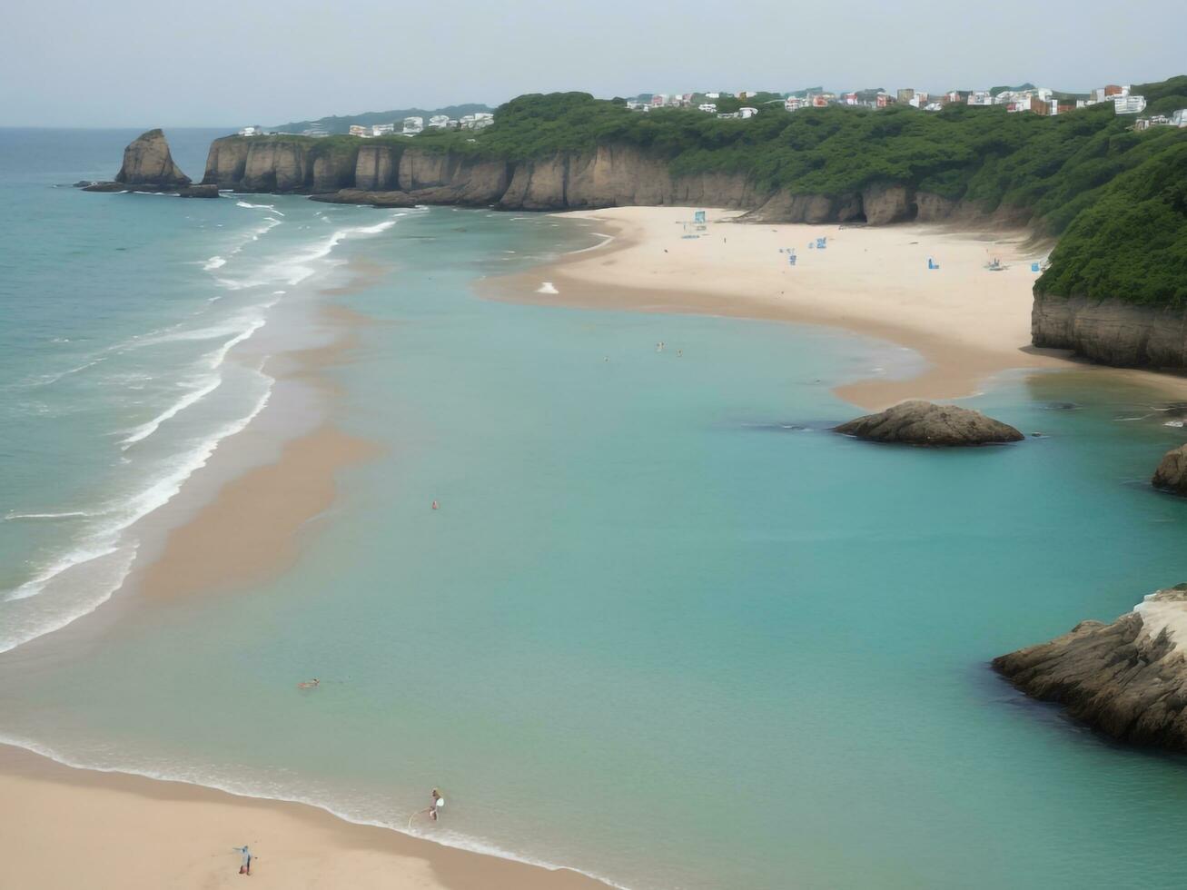 strand mooi dichtbij omhoog beeld ai gegenereerd foto