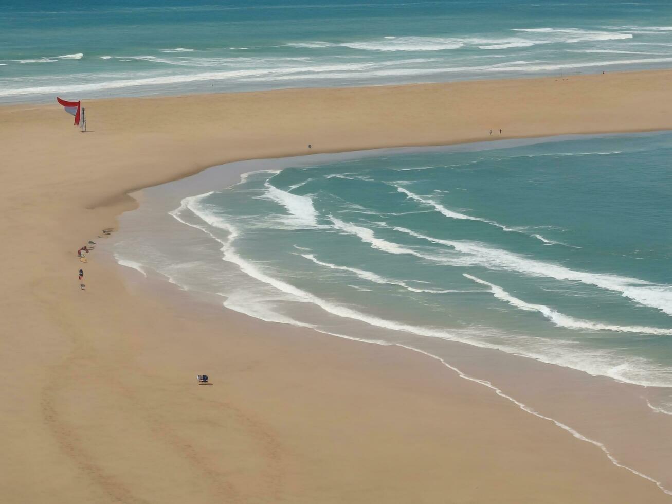 strand mooi dichtbij omhoog beeld ai gegenereerd foto