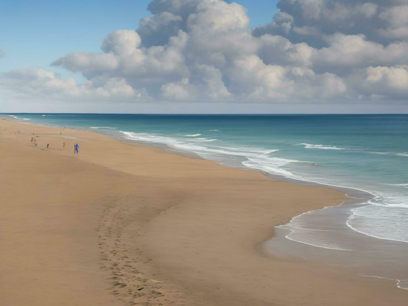 strand mooi dichtbij omhoog beeld ai gegenereerd foto