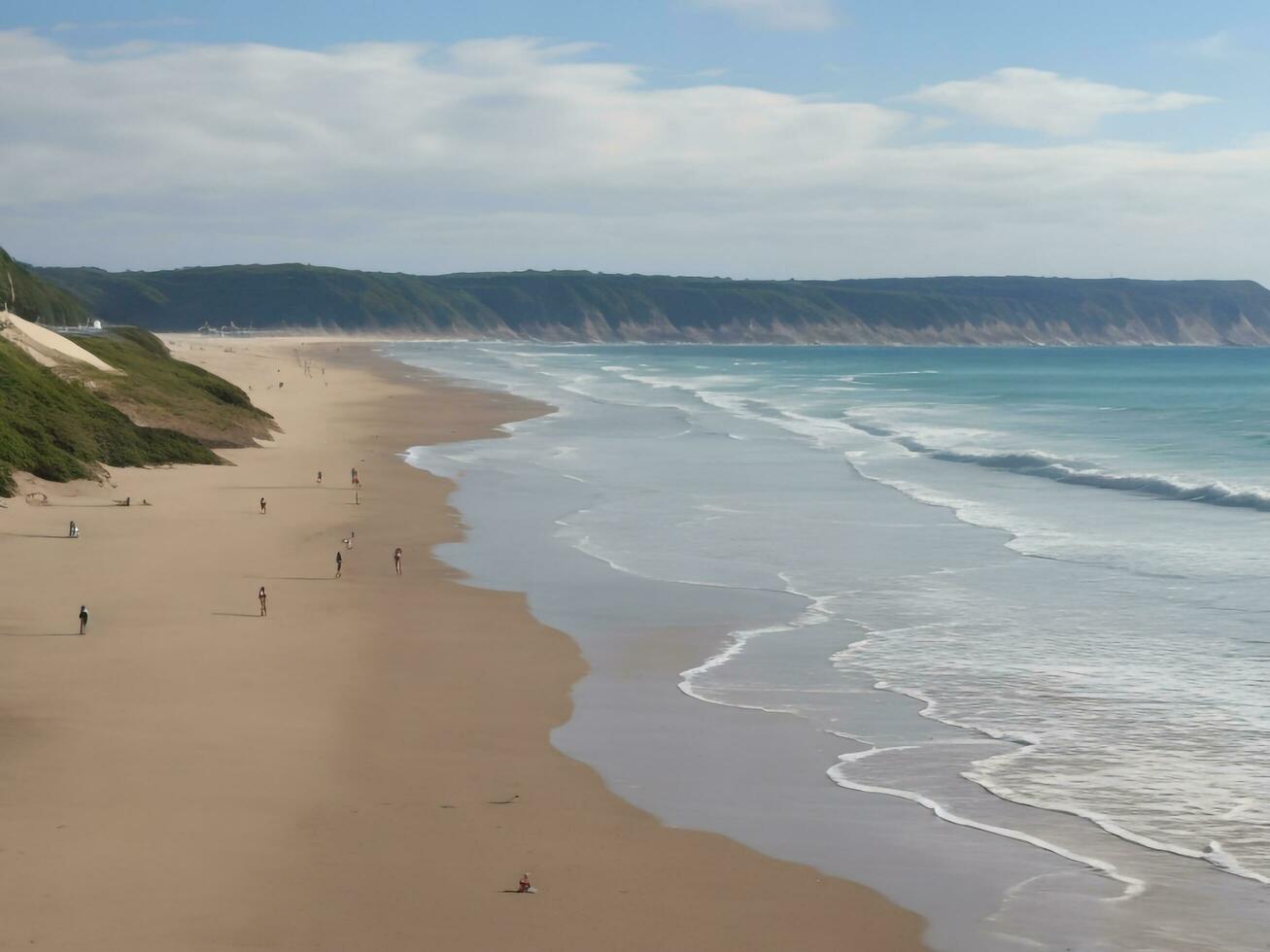 strand mooi dichtbij omhoog beeld ai gegenereerd foto