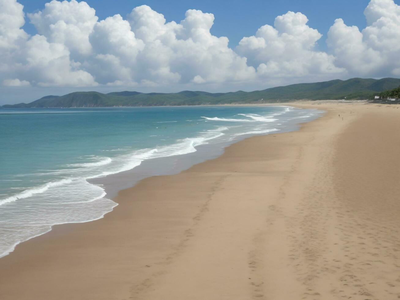 strand mooi dichtbij omhoog beeld ai gegenereerd foto