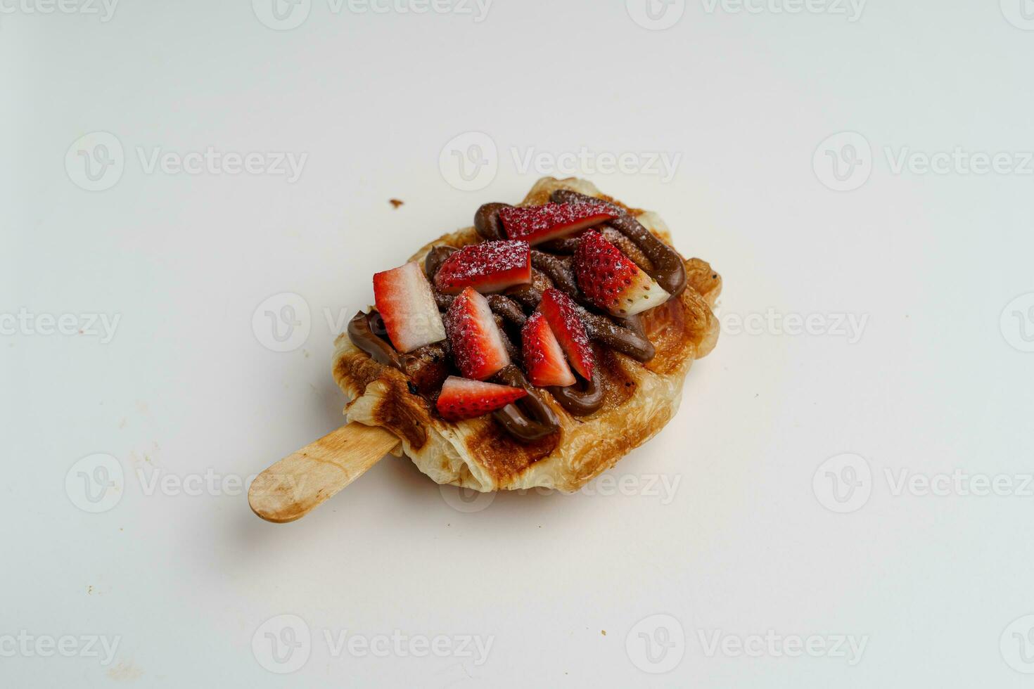 croissant wafel, croffel, voor menu cafe, straat voedsel foto