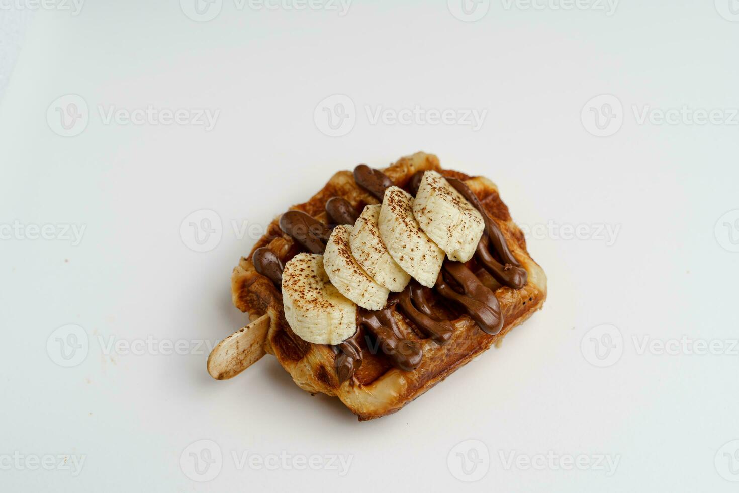 croissant wafel, croffel, voor menu cafe, straat voedsel foto