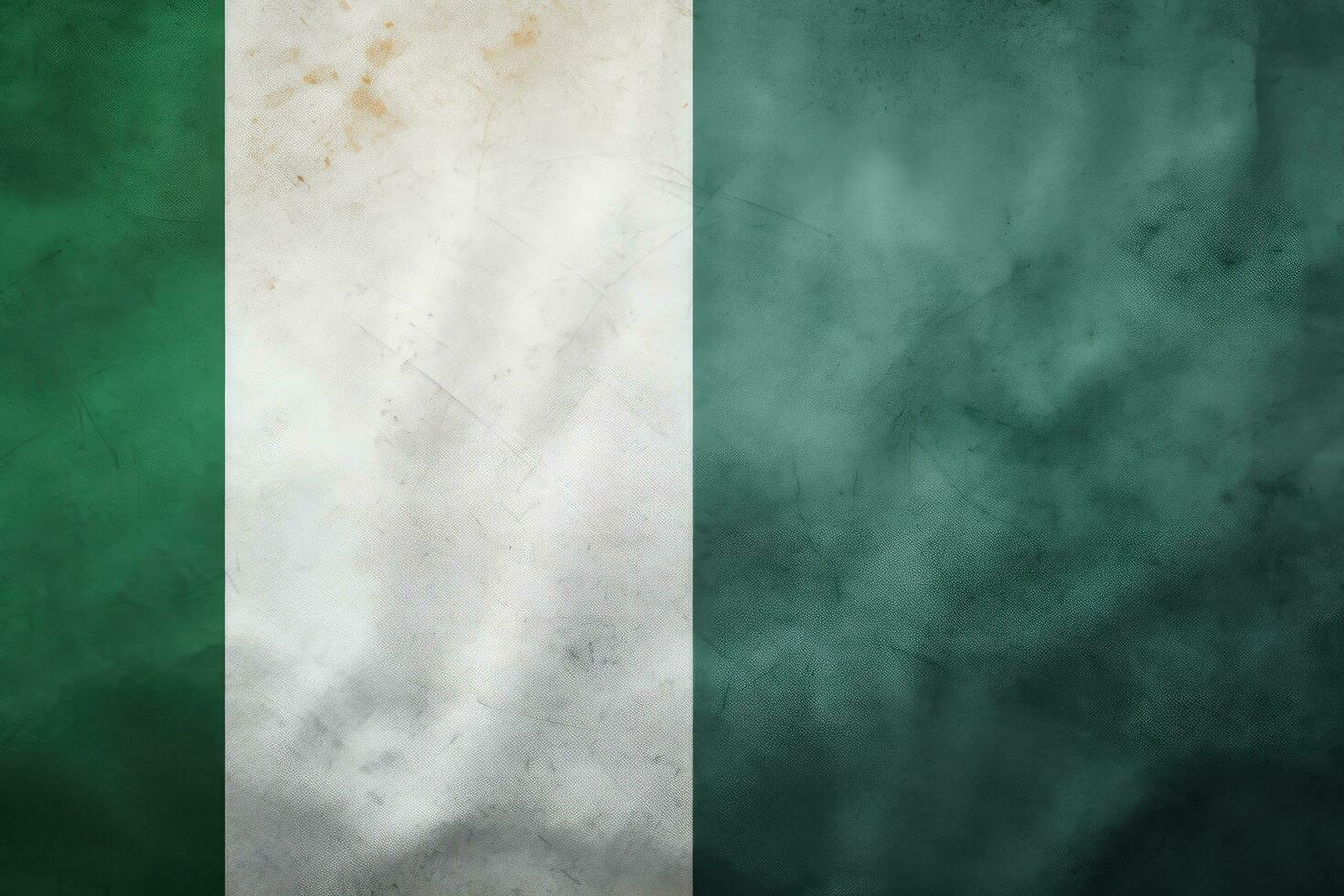 grunge Nigeria vlag. grunge Nigeria vlag achtergrond, vlag van Ierland Aan beton achtergrond. Iers vlag achtergrond met kopiëren ruimte, ai gegenereerd foto