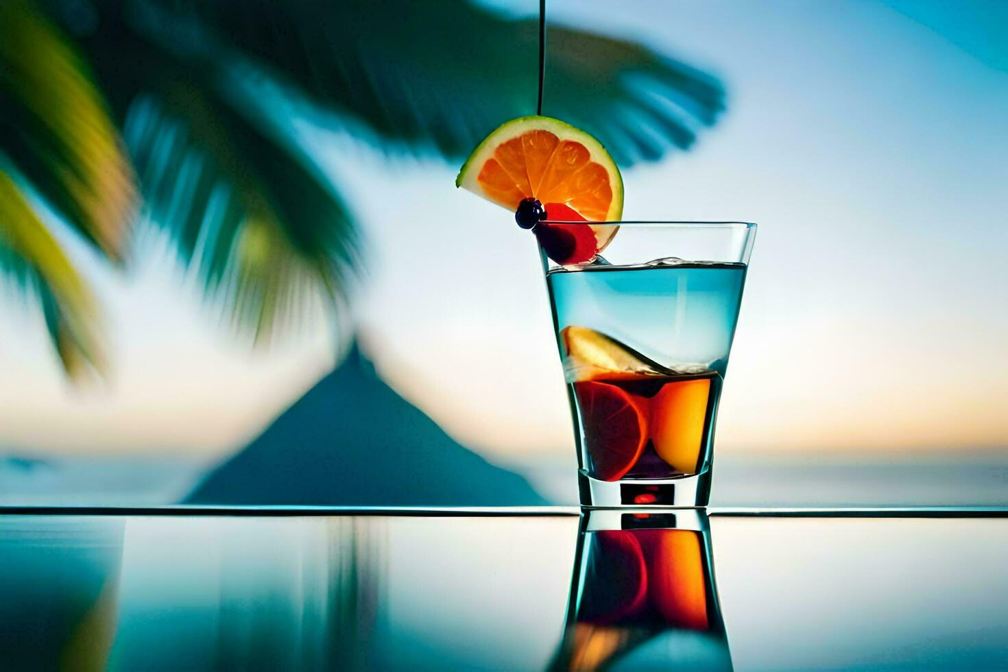 cocktail Aan de strand. ai-gegenereerd foto