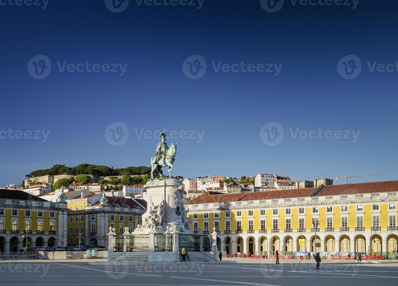 praca do commercio hoofdplein in het centrum van de oude stad Lissabon portugal foto