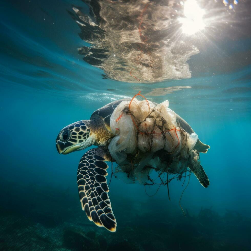 hawaiiaans groen zee schildpad - ai gegenereerd foto