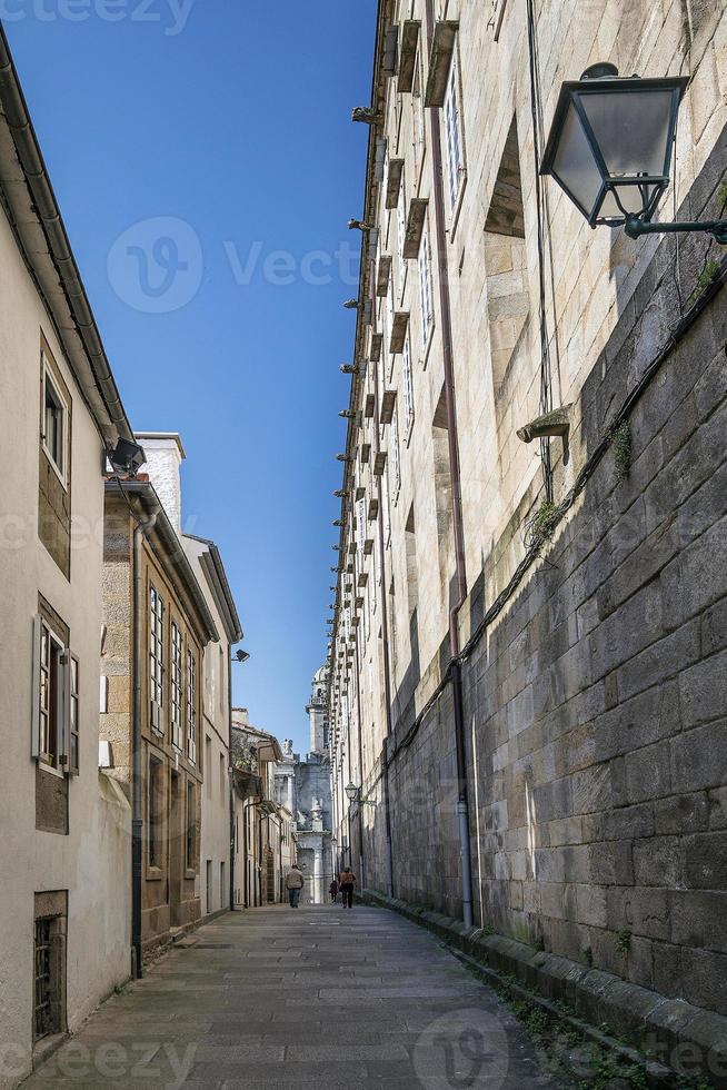 straatbeeld in de oude stad Santiago de Compostela in Spanje foto