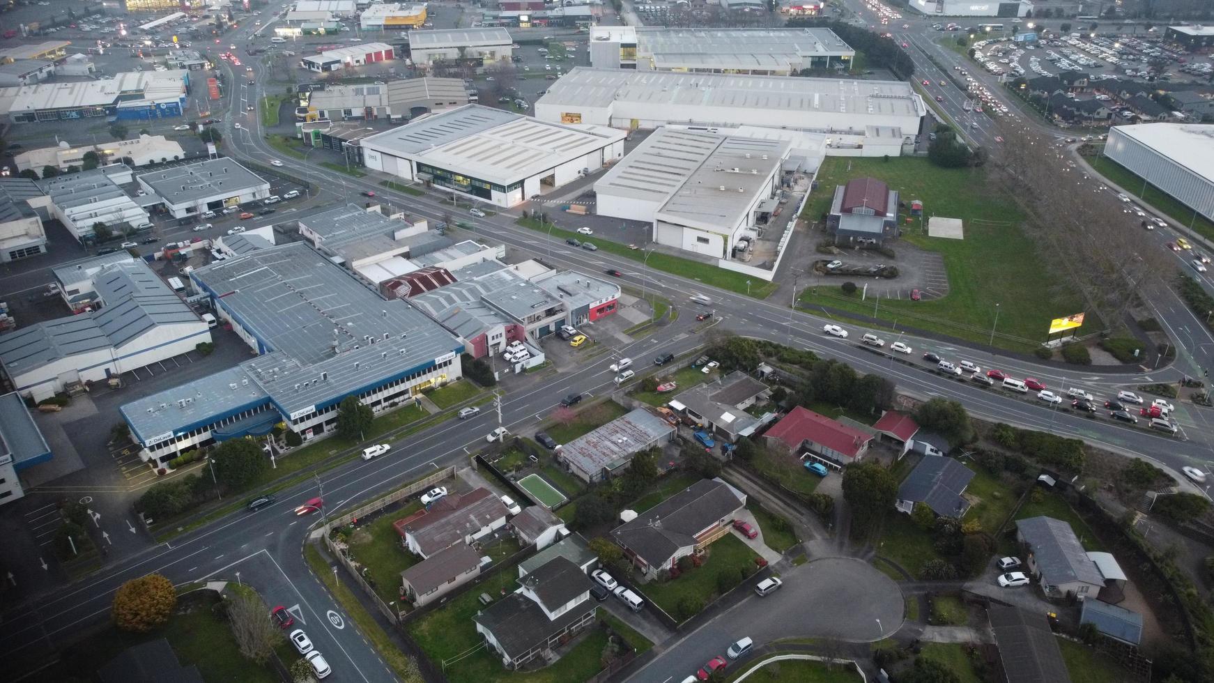 luchtfoto van hamilton, nieuw-zeeland foto