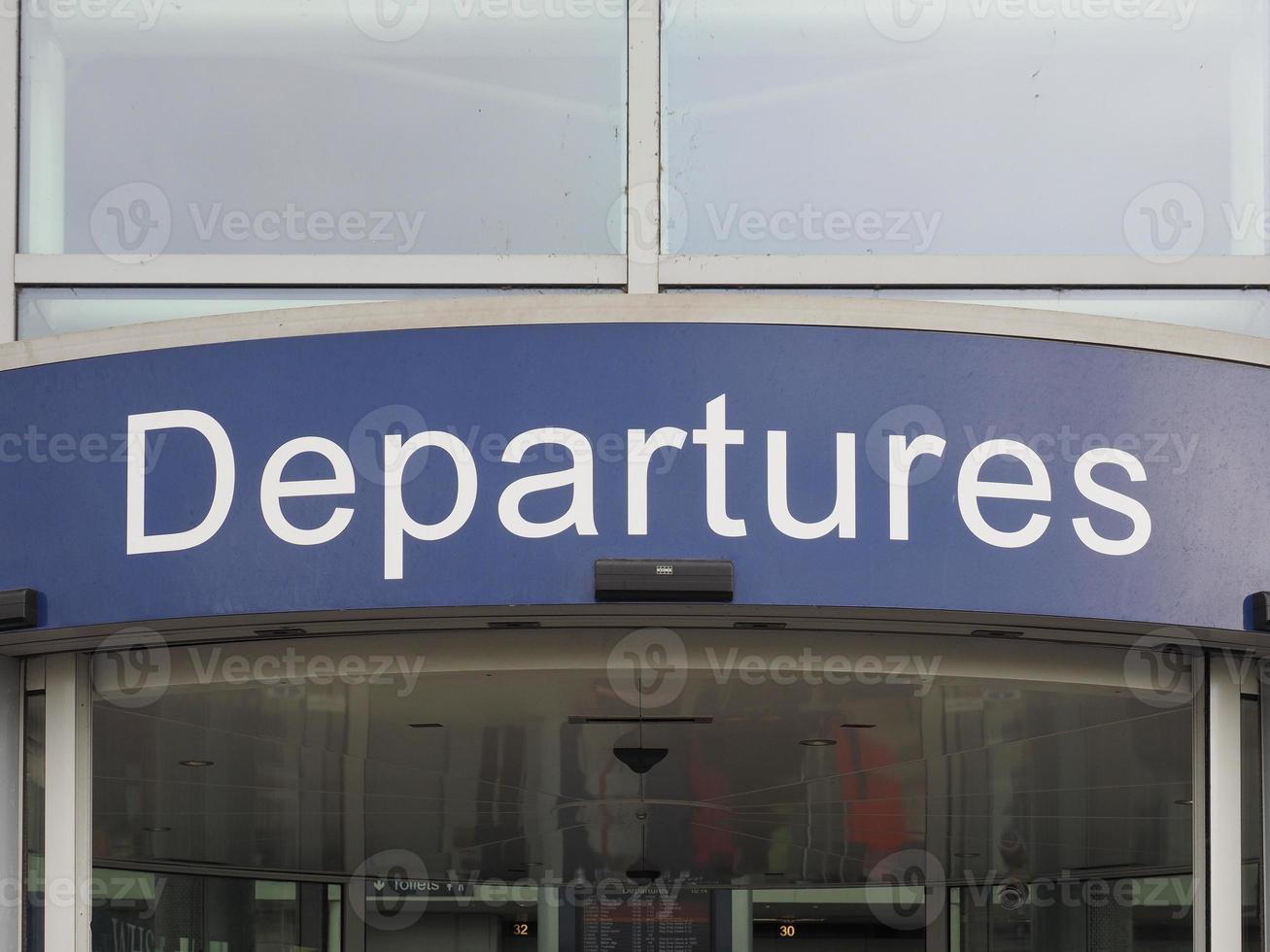 vertrekdeur op luchthaven foto