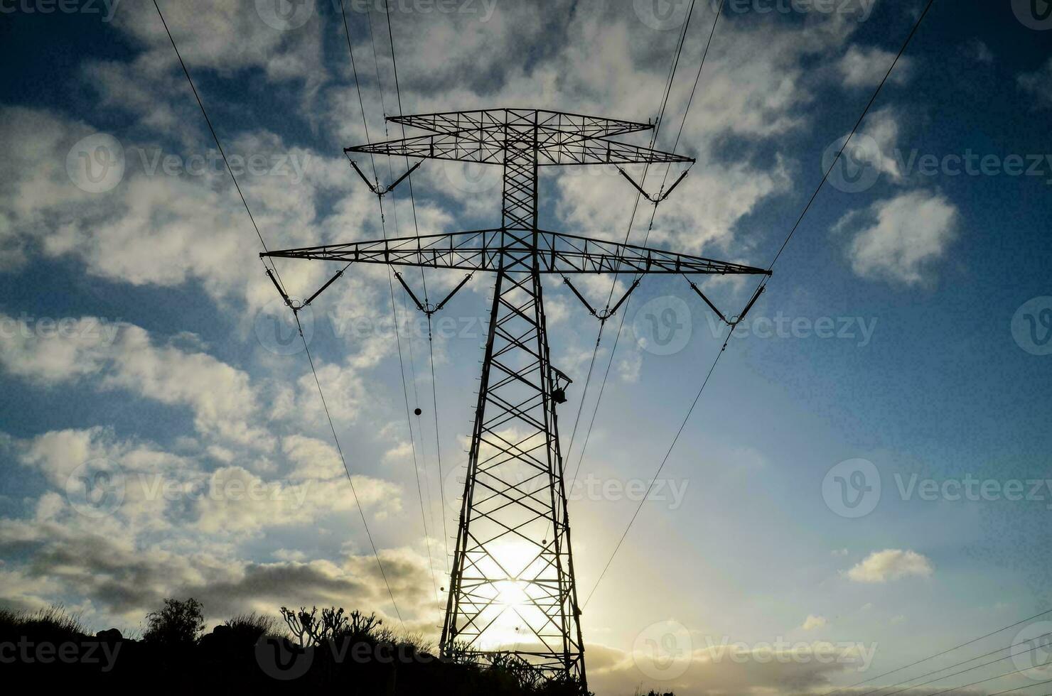 elektrisch macht pylonen foto