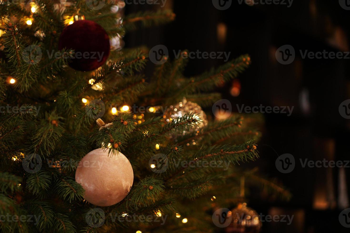 nieuwjaar 2021. kerstmis mooie lichten bokeh foto