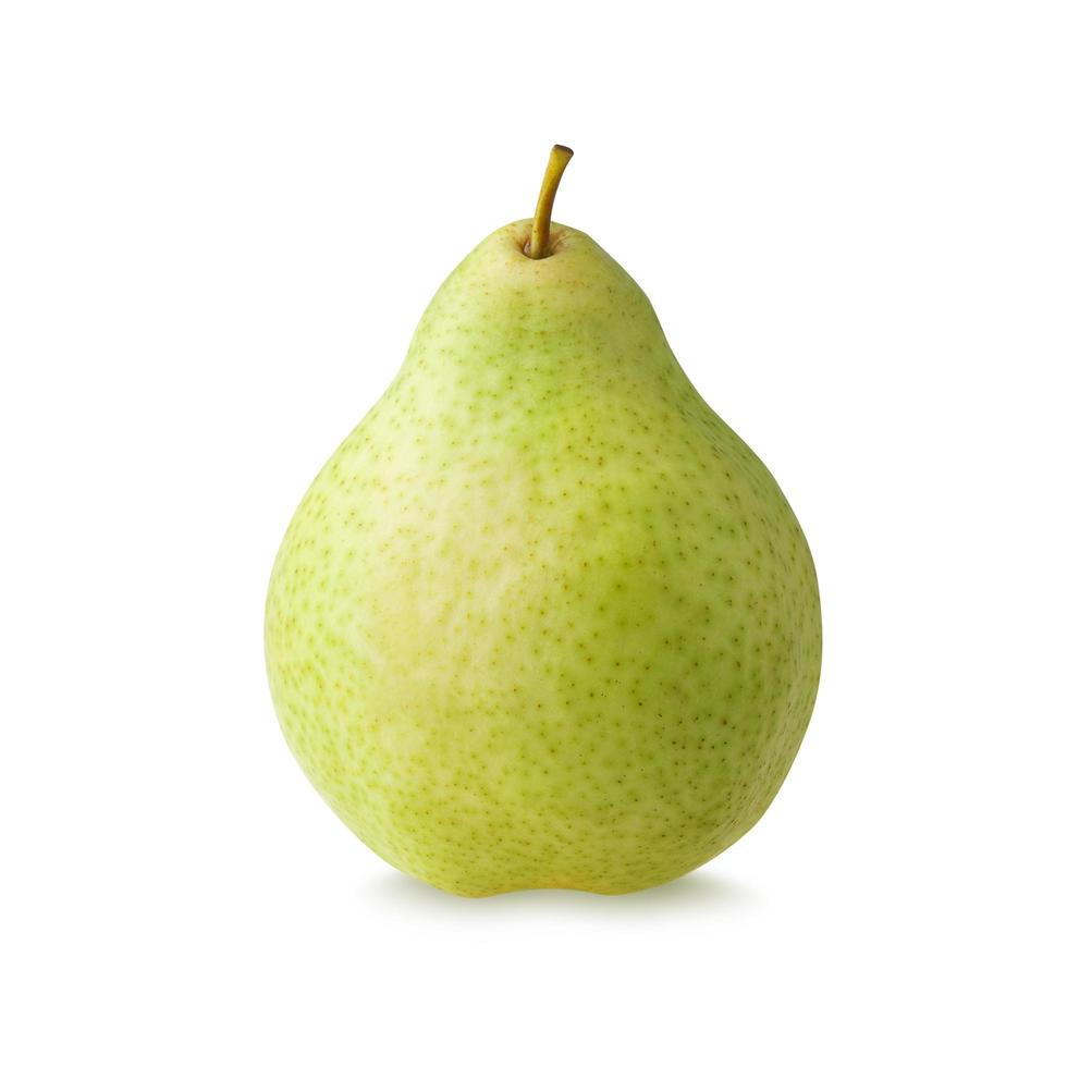 groene peer fruit geïsoleerd op een witte achtergrond foto