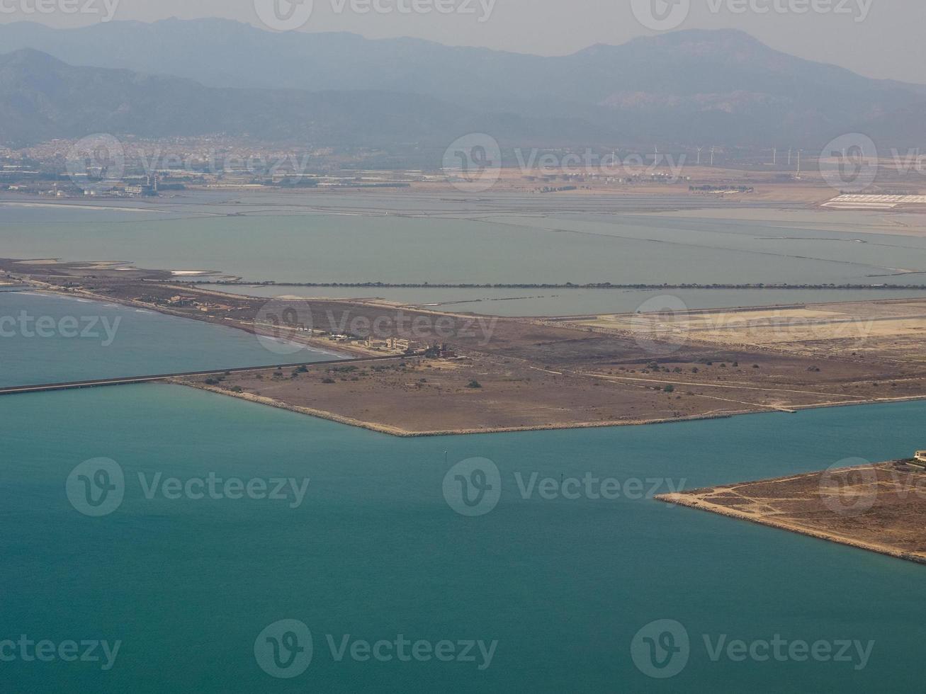 stagno di cagliari zwembad van de lagune van cagliari foto