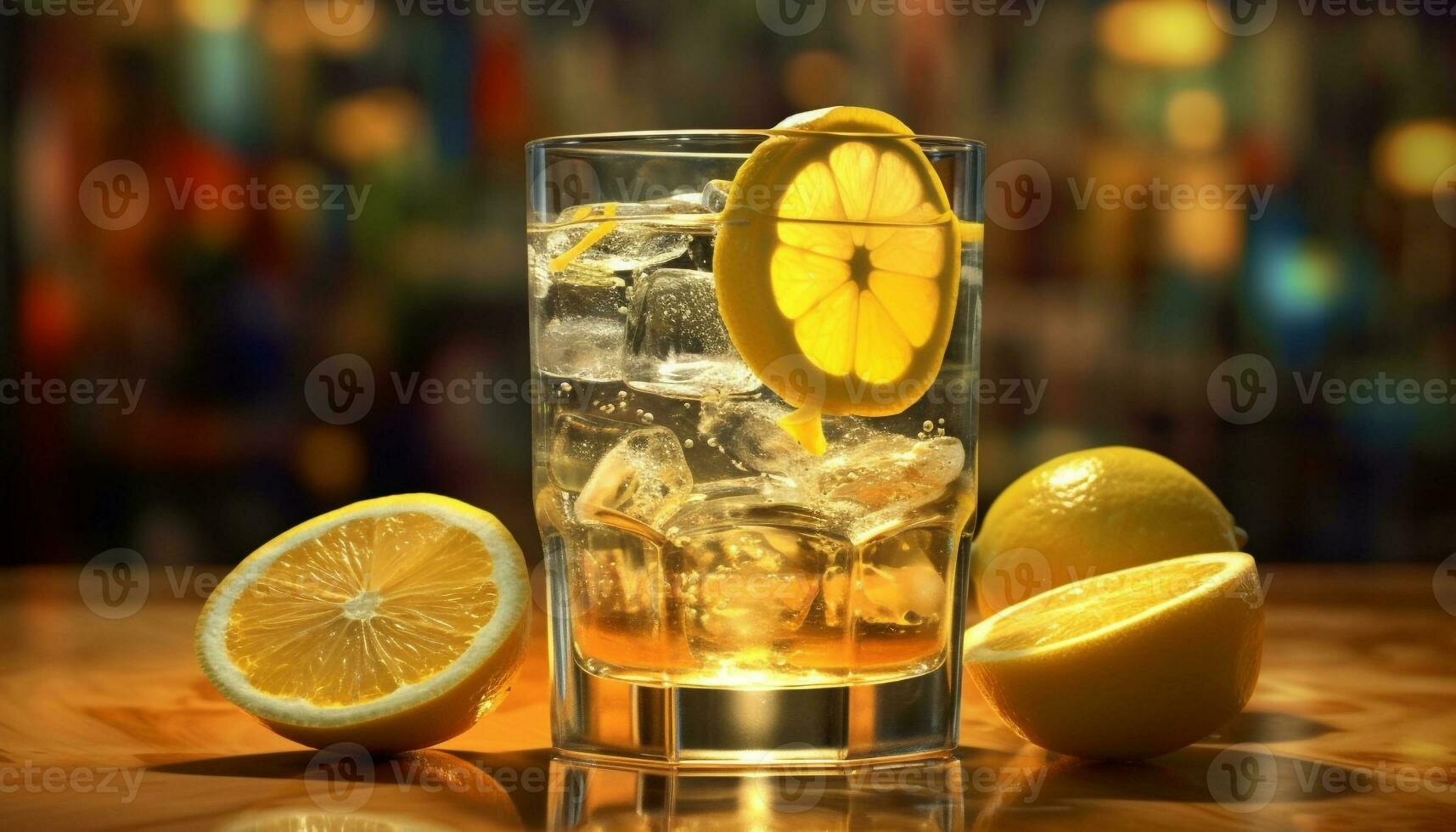 verfrissend limonade in een glas, perfect voor zomer ontspanning gegenereerd door ai foto