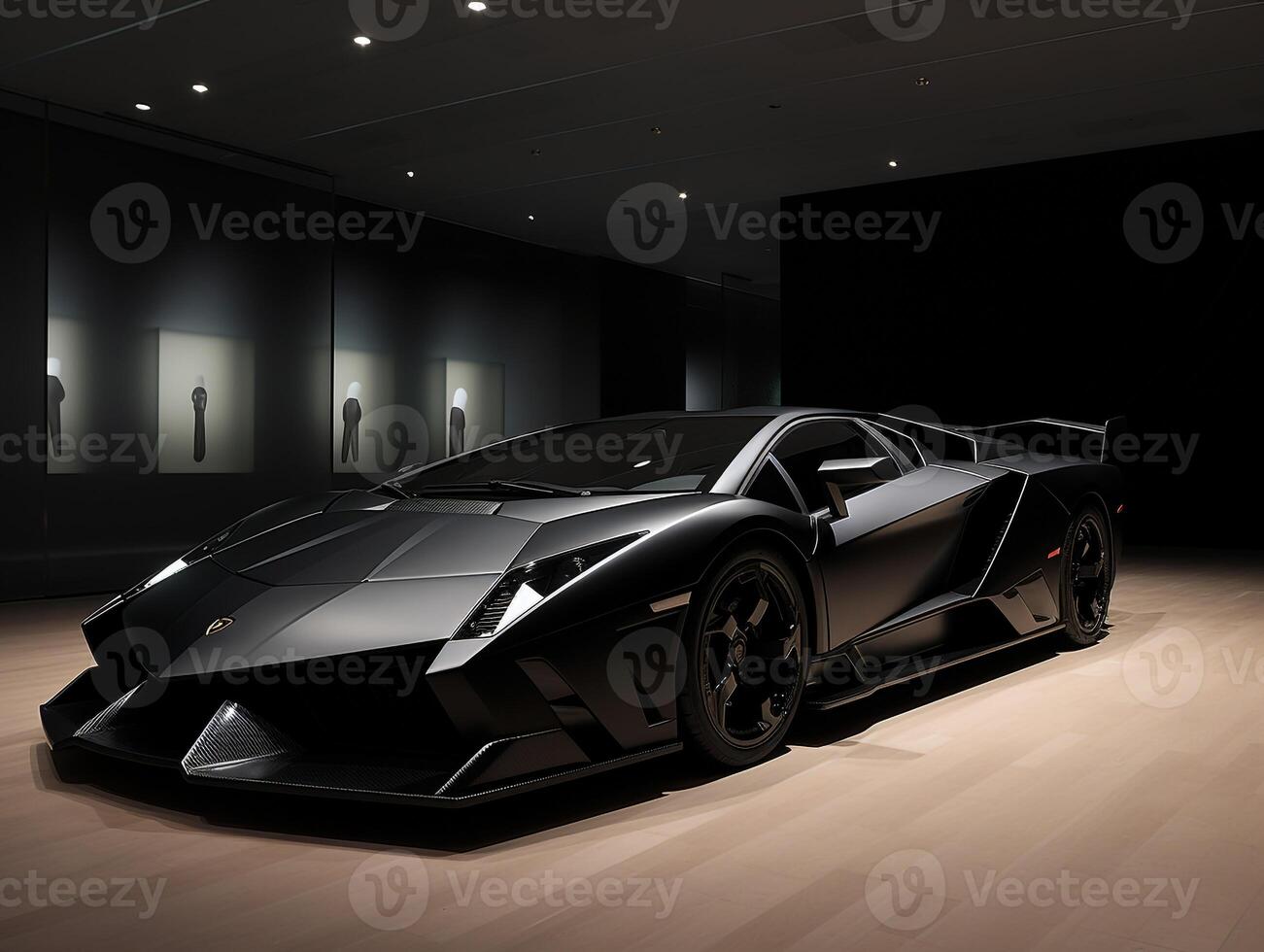 lamborghini reventon tentoonstelling. generatief ai foto