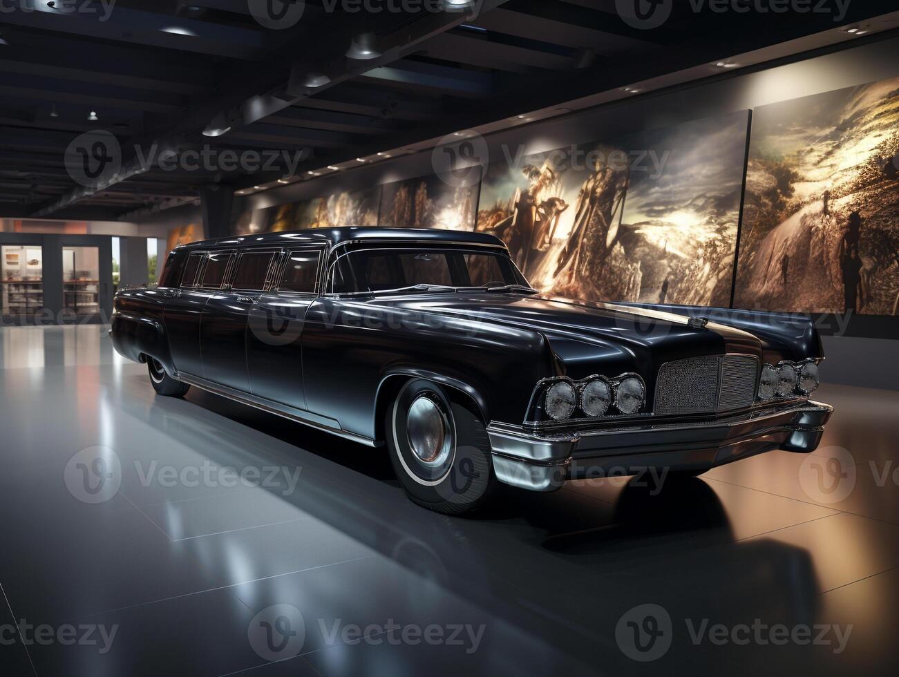 limousine tentoonstelling. generatief ai foto