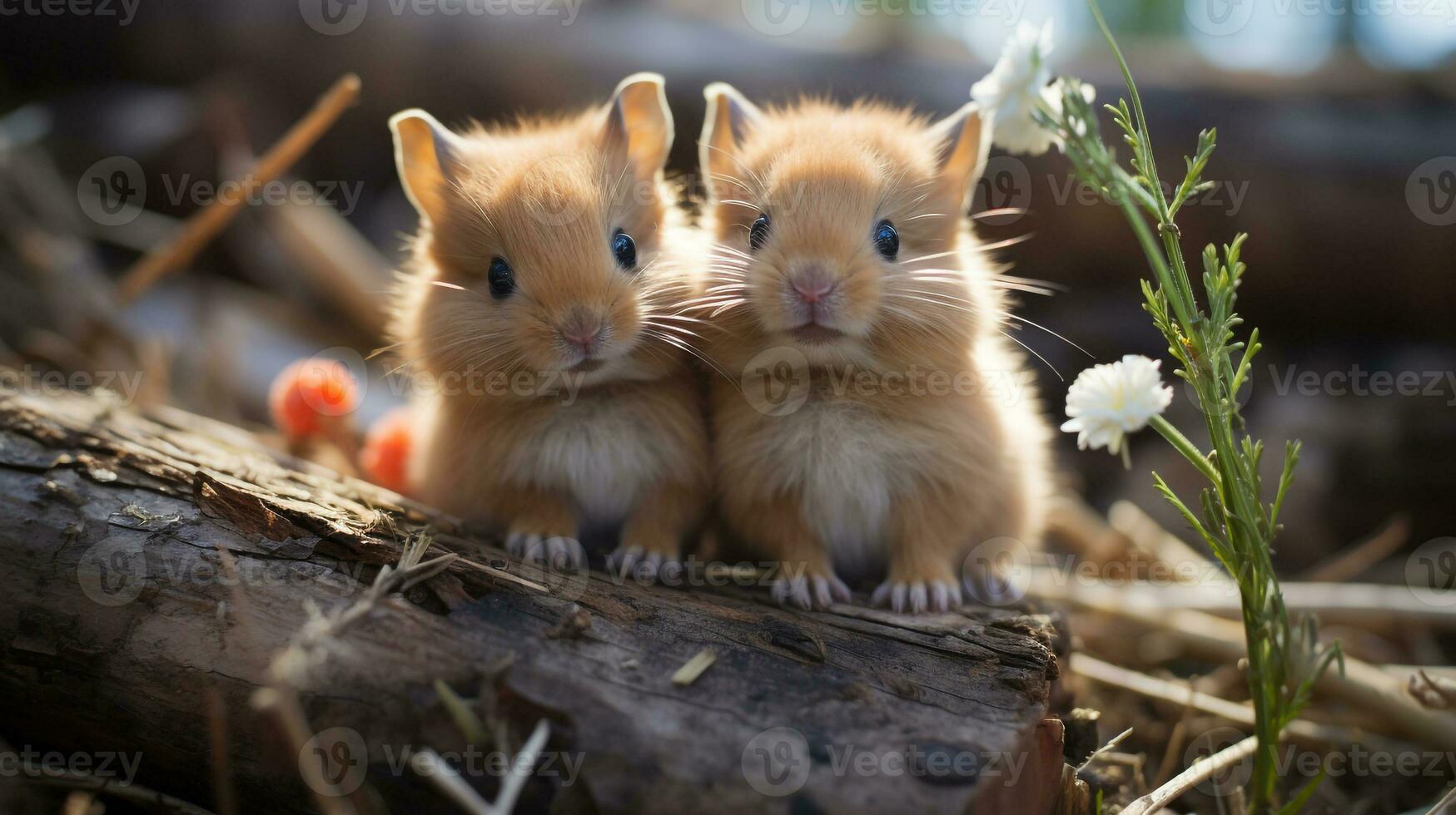 foto van Hart smelten twee Guinea varkens met een nadruk Aan uitdrukking van liefde. generatief ai