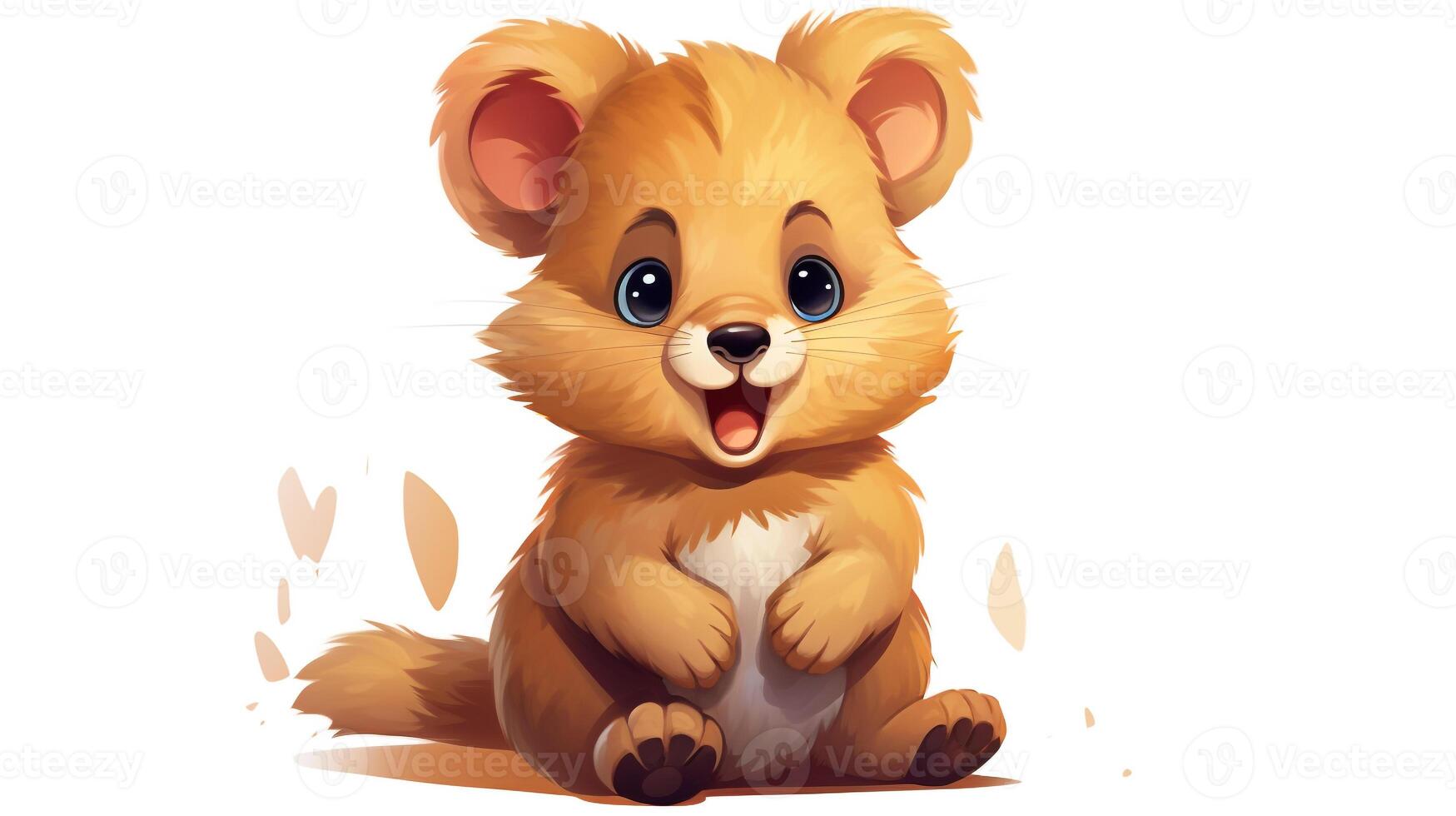 een schattig weinig quokka in vector stijl. generatief ai foto