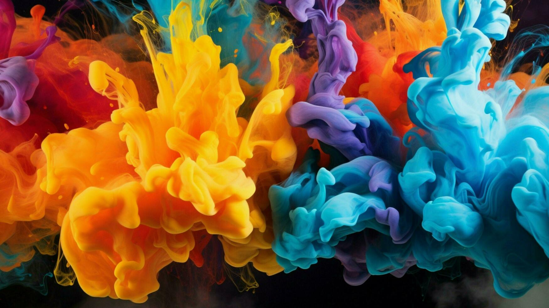 abstract multi gekleurde inkt verf backdrop creëert artistiek foto