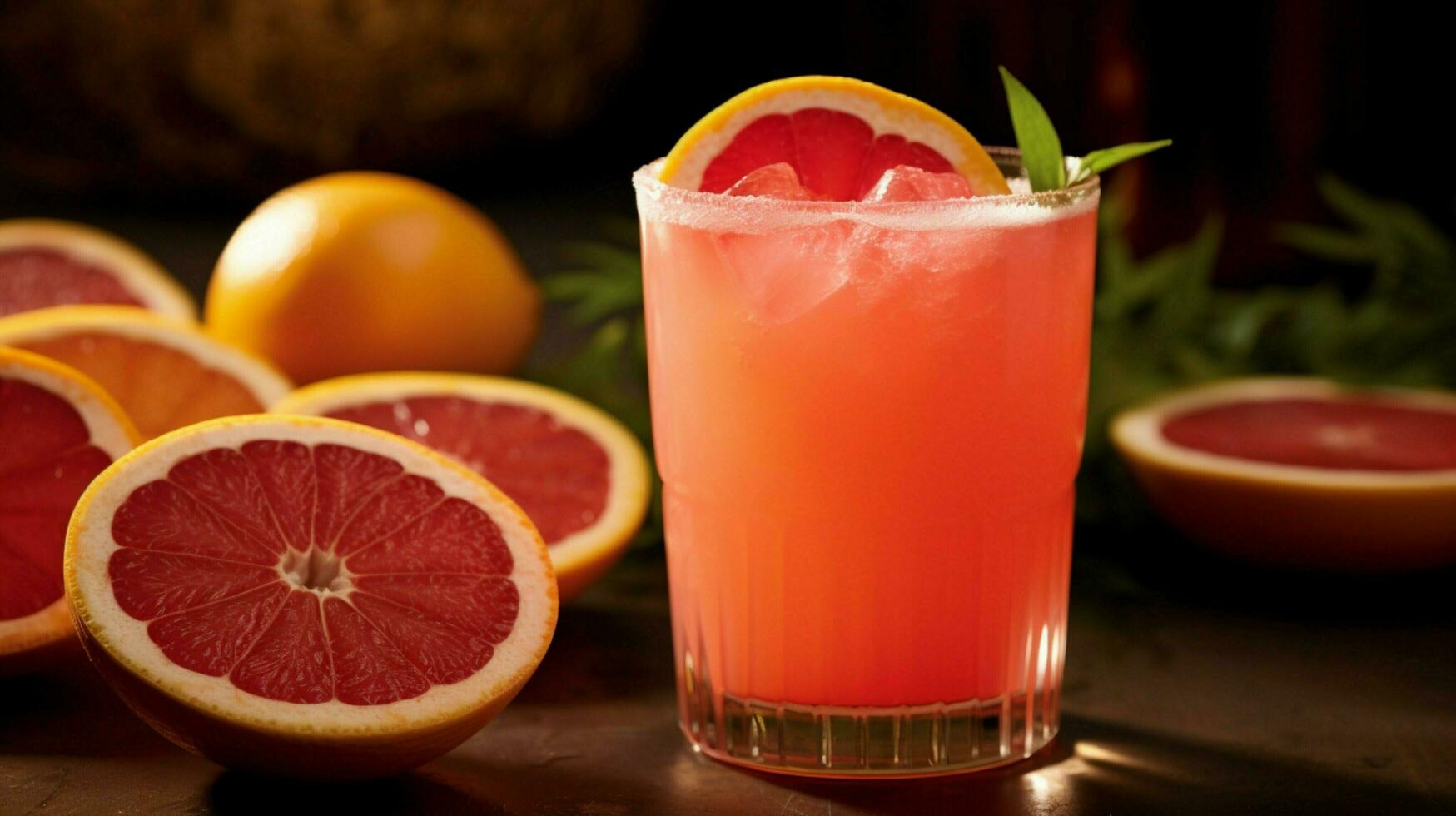 sappig citrus plak tops verfrissend zomer cocktail foto