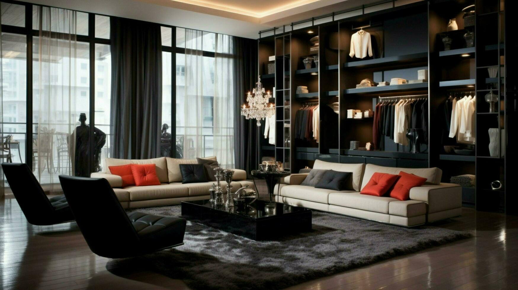 modern luxe appartement met elegant huiselijk interieur foto