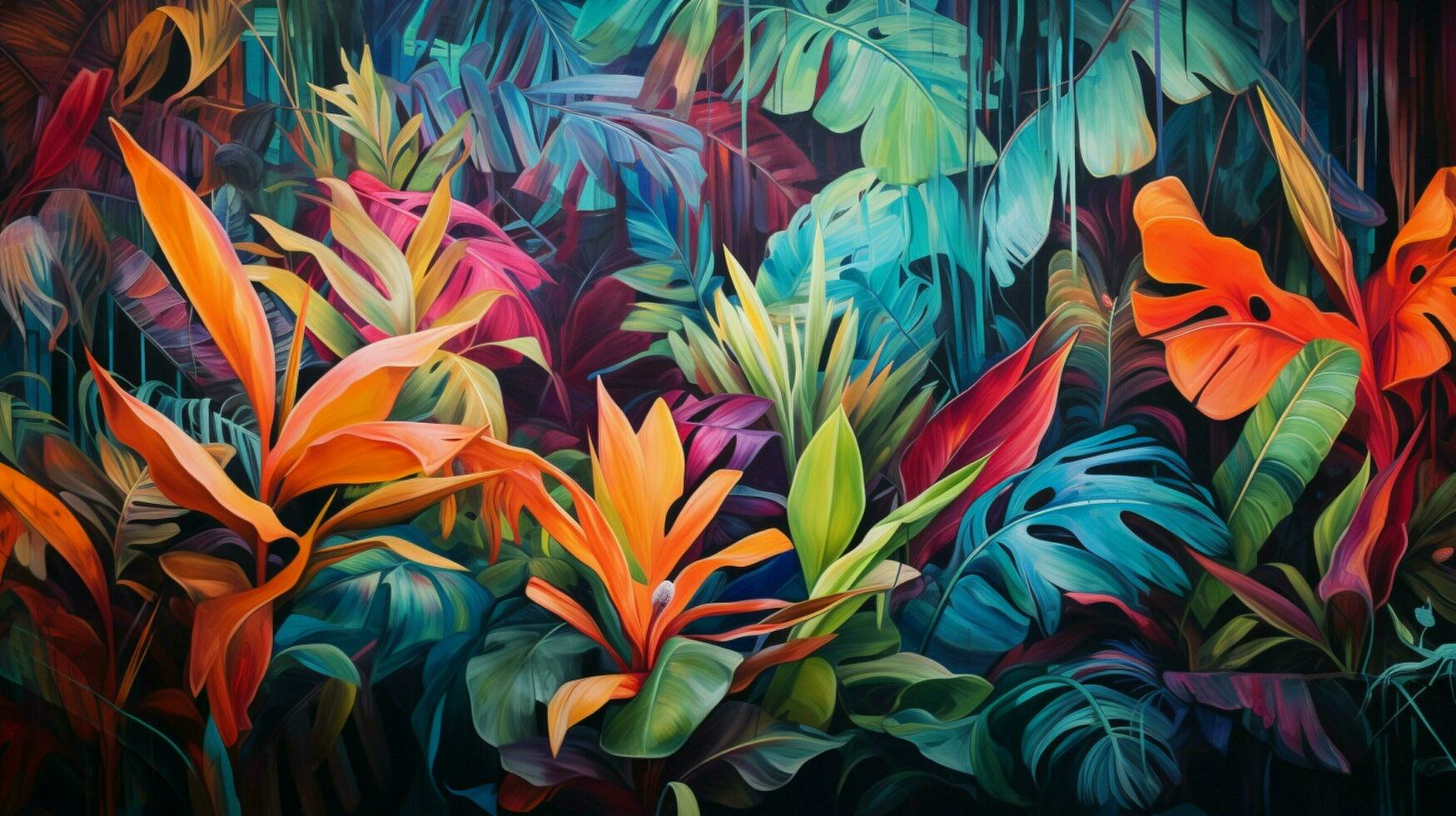 natuur multi gekleurde abstract backdrop een tropisch illusie foto