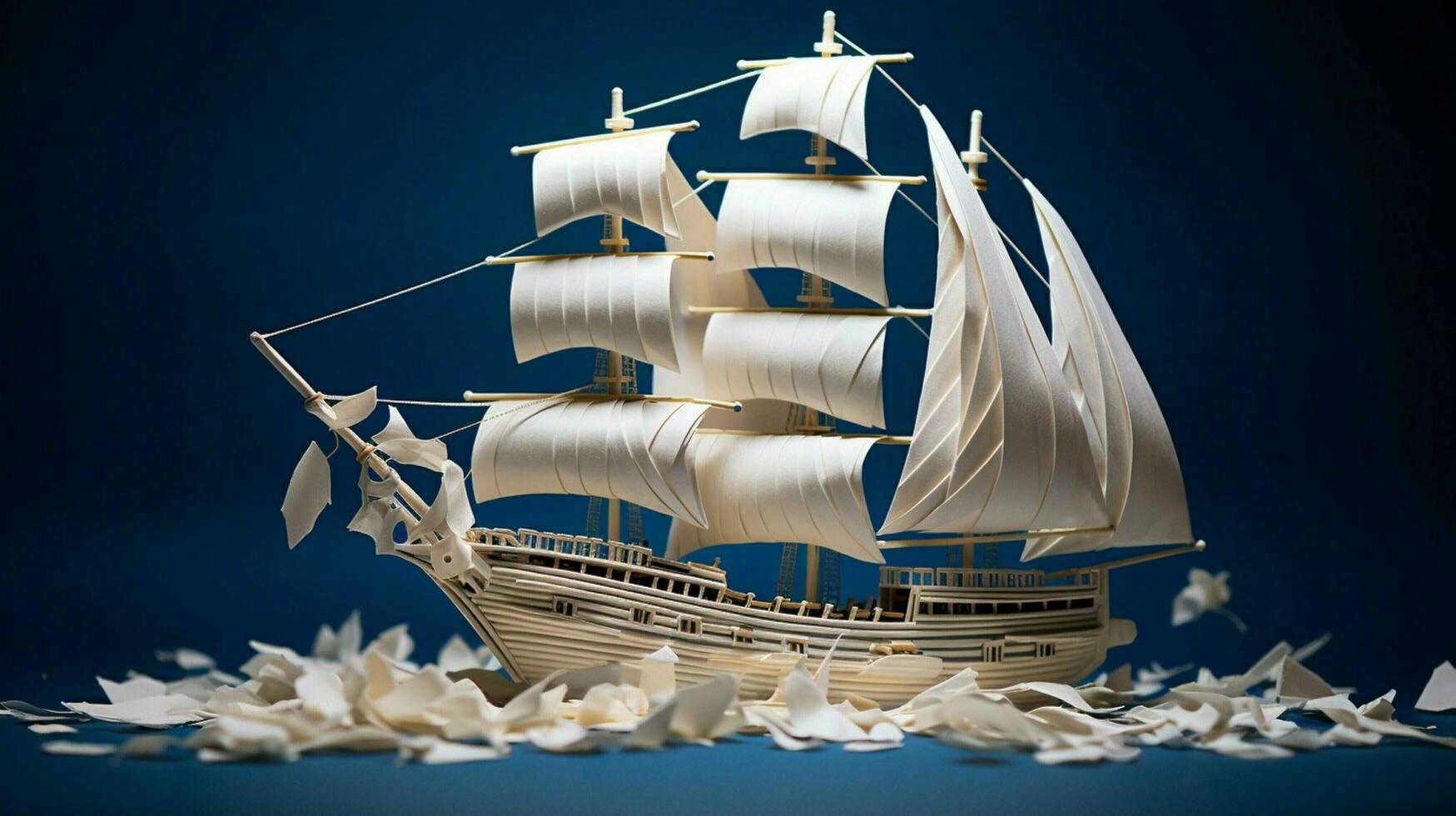 origami papier ambacht schip zeilen Aan verbeelding nautische foto