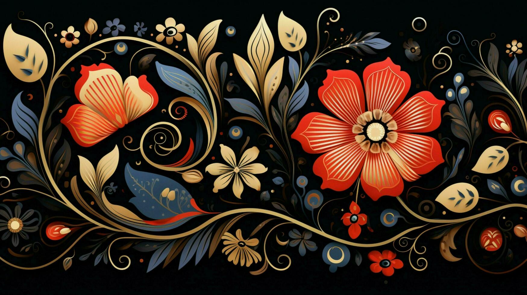 overladen bloemen patronen symboliseren elegantie in culturen foto