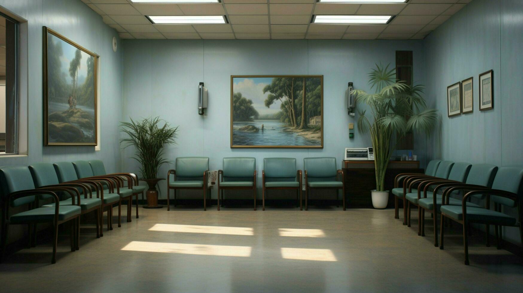 de aan het wachten kamer Bij de medisch centrum foto
