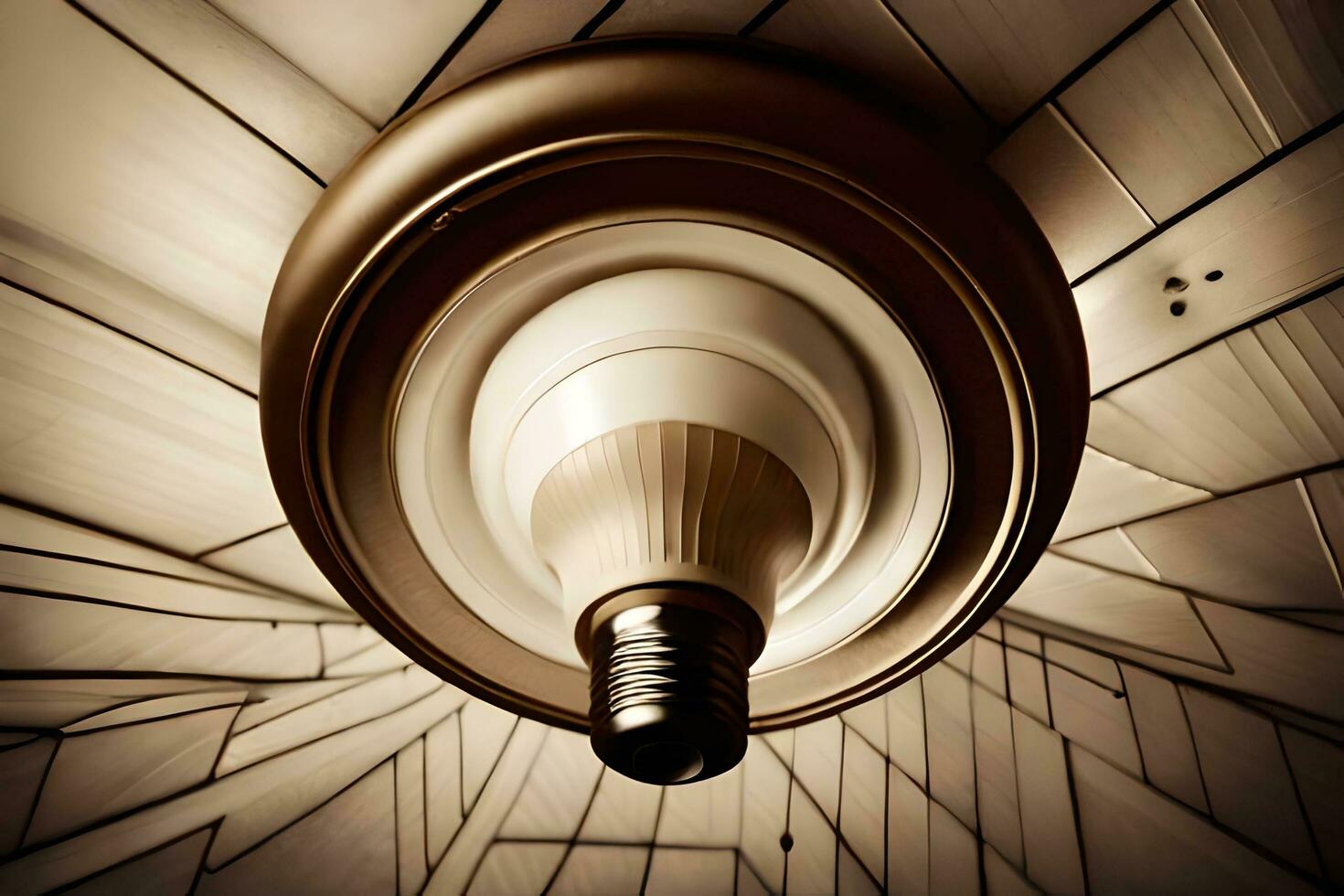 een licht lamp is hangende van de plafond. ai-gegenereerd foto