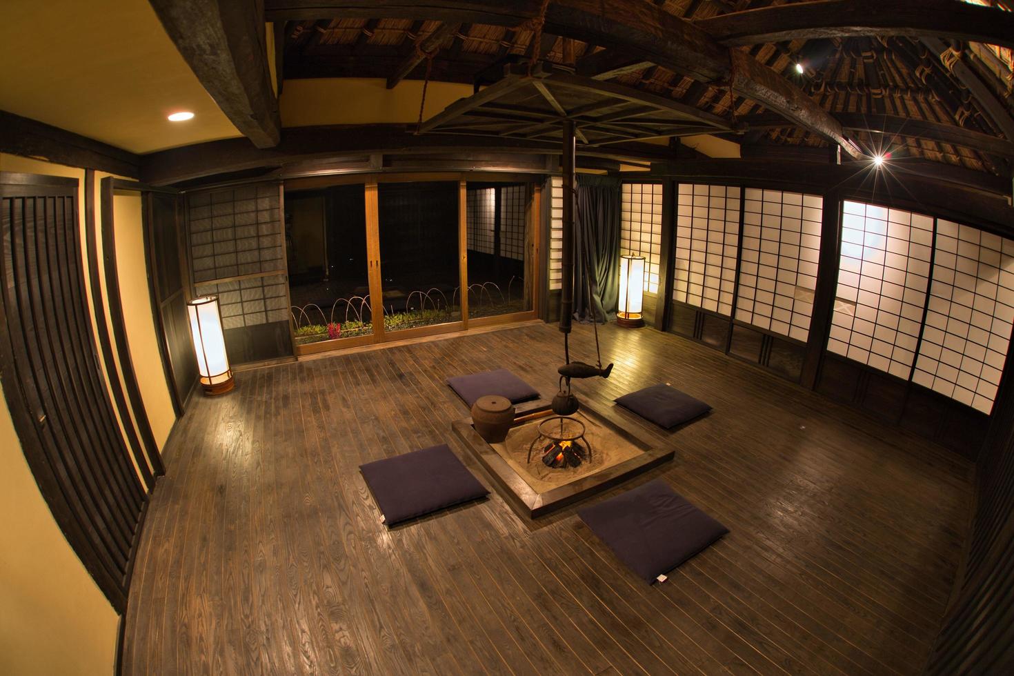 Japanse traditionele oude boerderij in togenkyo-iya, tokushima japan foto